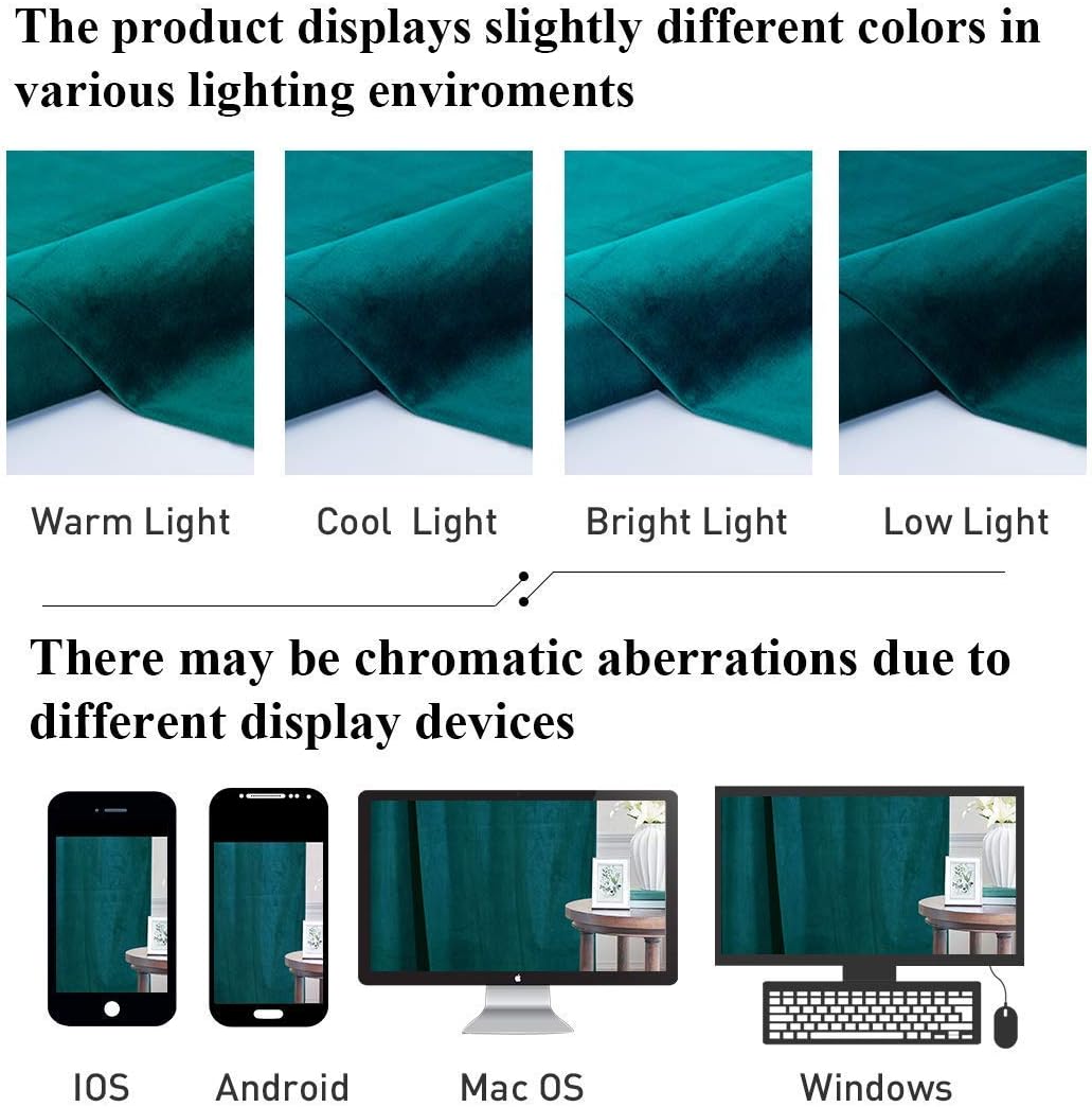 Teal-Velvet Window Curtains (Ultra Soft)