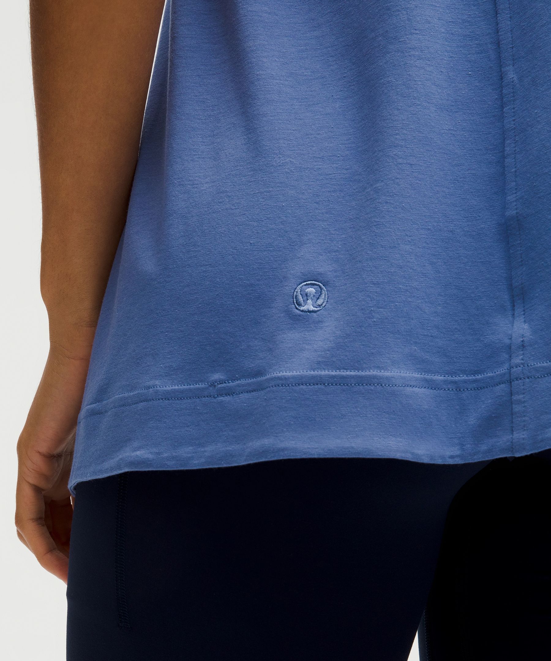 Long Cotton Crewneck Tank Top