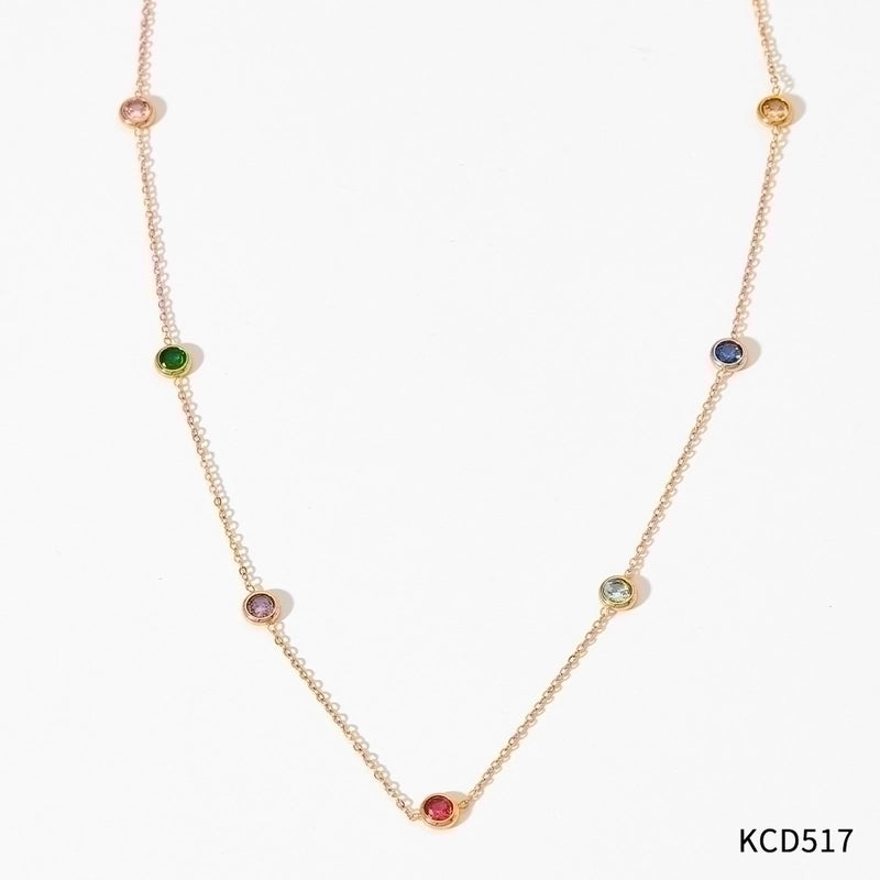 3 Pieces Retro Round Stainless Steel Titanium Steel Plating Inlay Zircon Bracelets Necklace