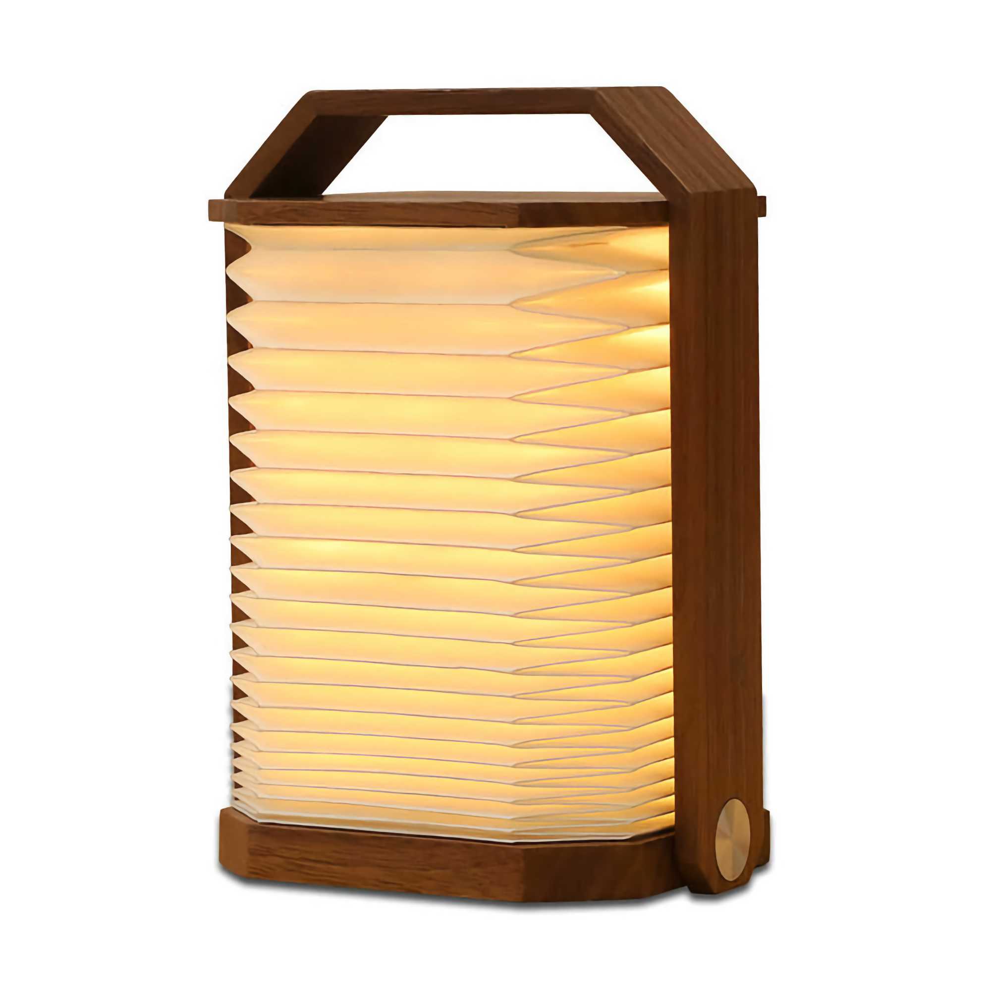 Gingko Smart Origami Lamp. American Walnut
