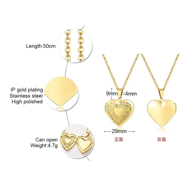 Basic Vintage Style Romantic Heart Shape 201 Stainless Steel 18K Gold Plated