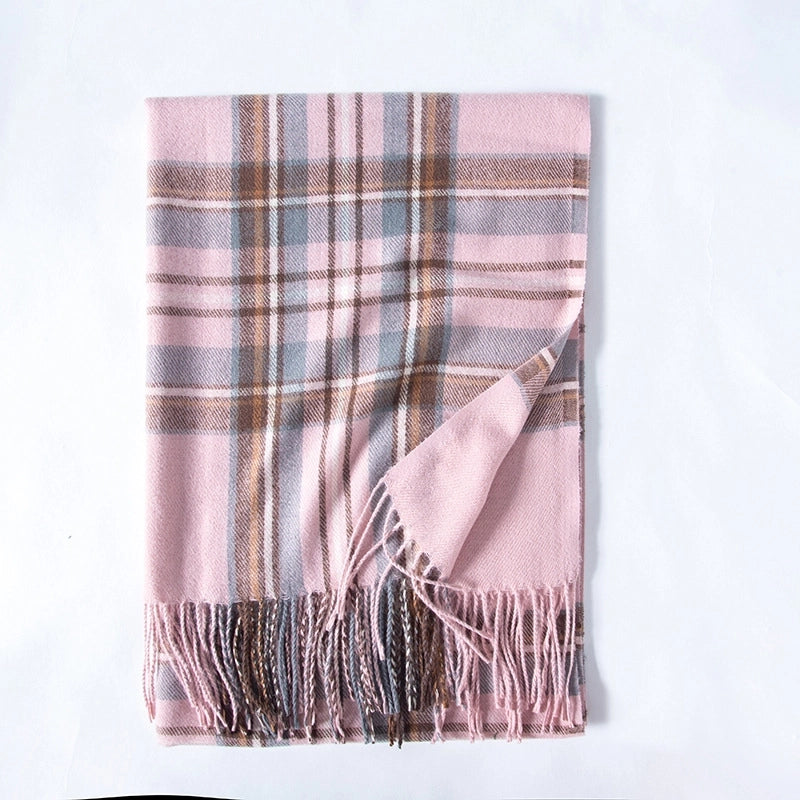 Women's Casual Elegant Streetwear Plaid Imitation Cashmere Scarf
