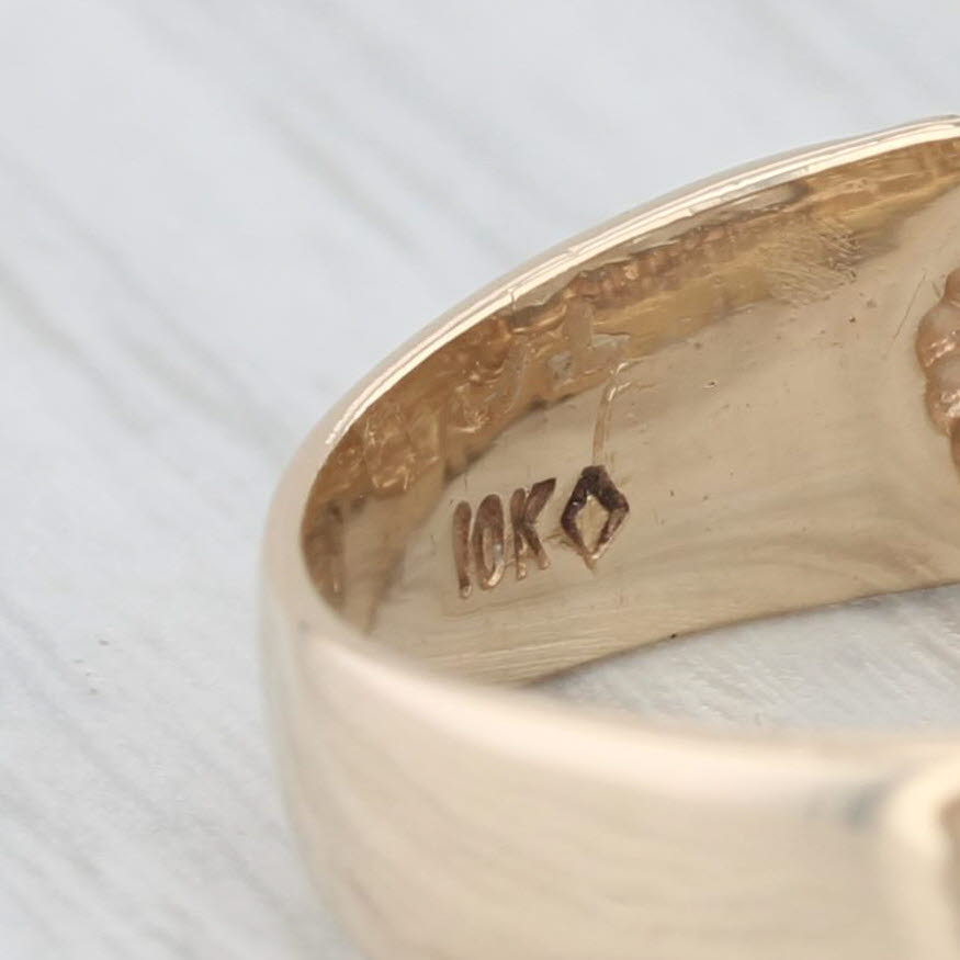 0.25ctw Diamond Men's Ring 10k Yellow Gold Size 10.25 Wedding Band