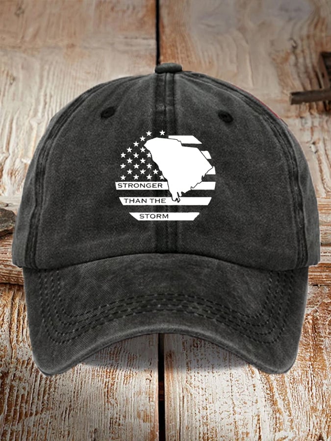 Unisex North Carolina Strong Stronger Than The Storm Print Baseball Cap