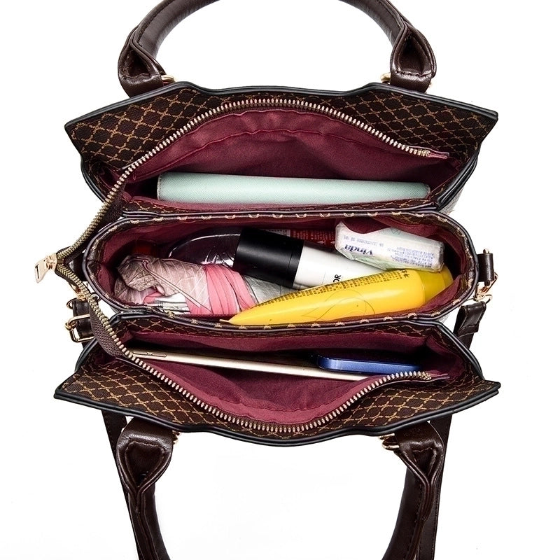 Women's Large All Seasons Pu Leather Classic Style Handbag