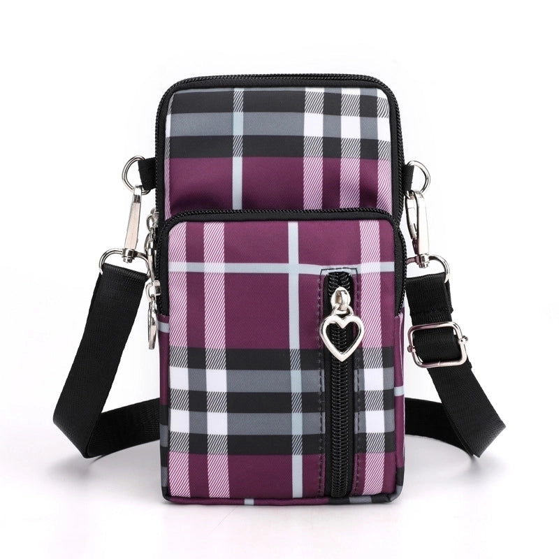 Women'S Nylon Solid Color Fashion Zipper Phone Wallet