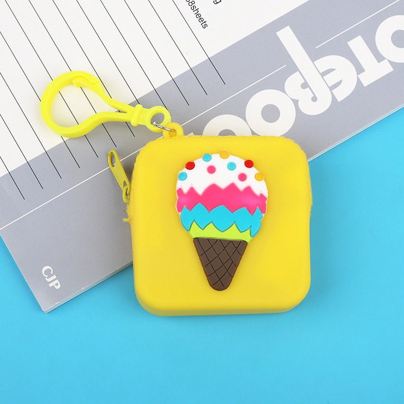 20 Pieces New Cartoon Silicone Change Storage Bag Silicone Data Cable Storage Bag Children's Points Card Storage Bag