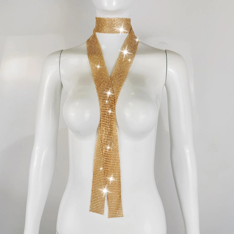 Unisex Shiny Solid Color Metal Sequins Solid Color Scarf