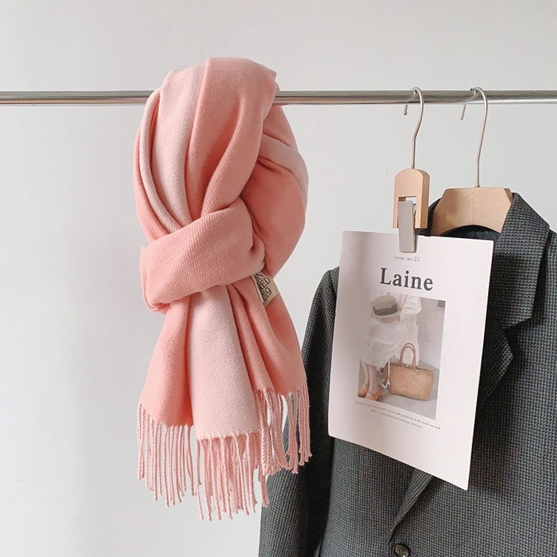 Ruibei Dandelion Cashmere Scarf Winter Thickened  Versatile Women's Warm Gift Double-sided Scarf