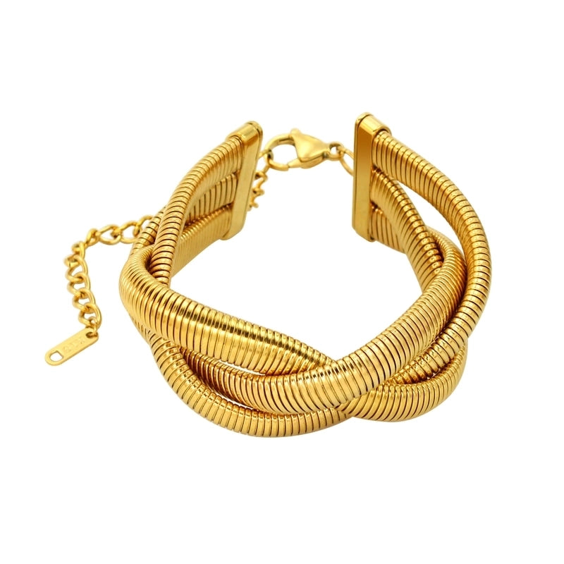 Hip-Hop Minimalist Commute Geometric 304 Stainless Steel 316 Stainless Steel  Zircon 18K Gold Plated Inlay Bracelets Earrings Necklace