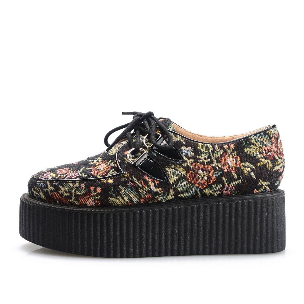 Vintage Embroidered Leather Women's Shoes KF30208