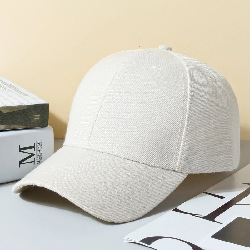 Hat Spring And Autumn New Solid Color Printable Logo Advertising Hat Sunscreen Cap Sports Baseball Cap Light Plate Cap