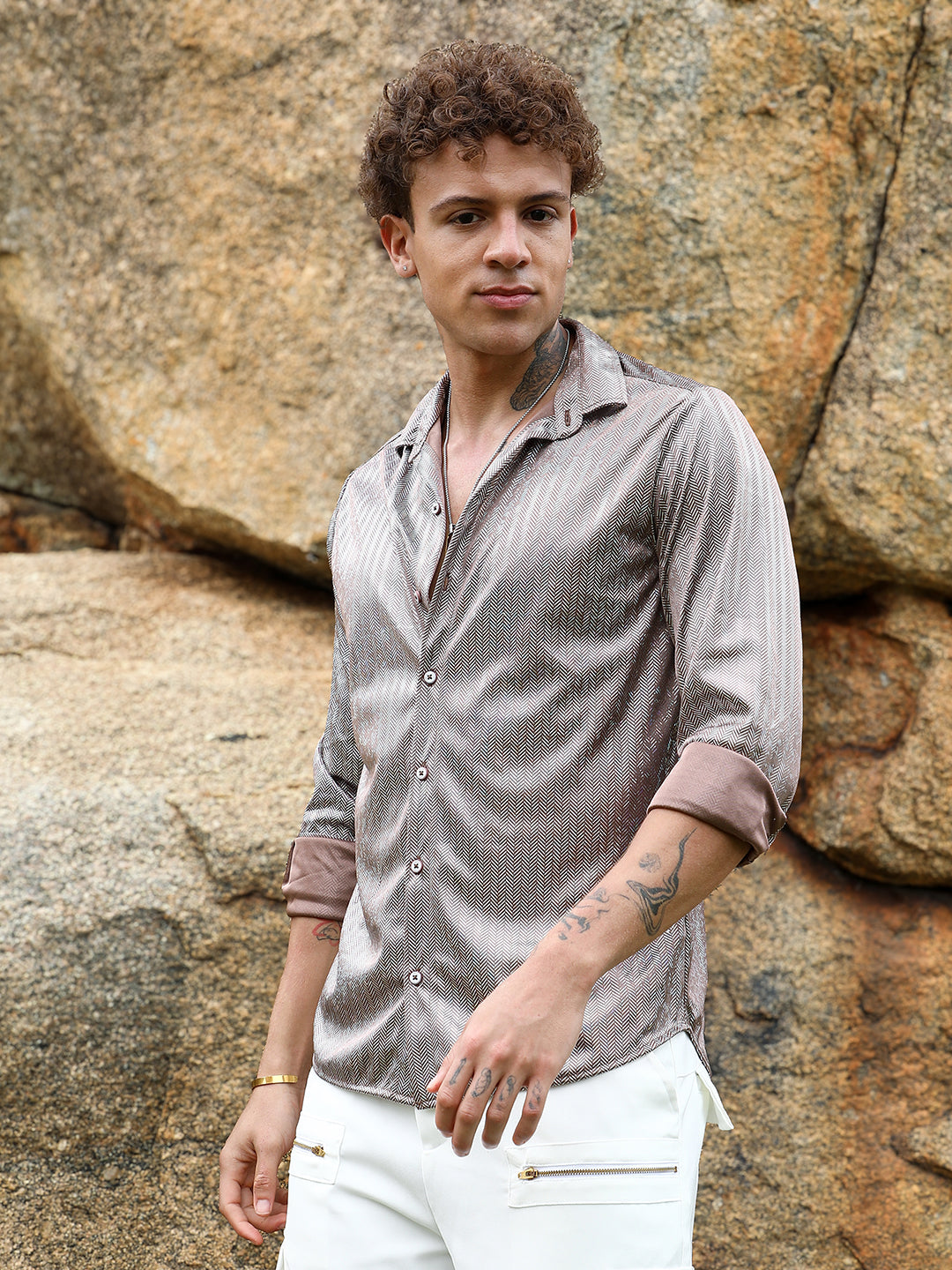 Sheen Chevron Shirt
