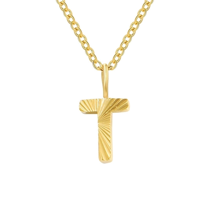 Minimalist Letter Stainless Steel Pendant Necklace In Bulk