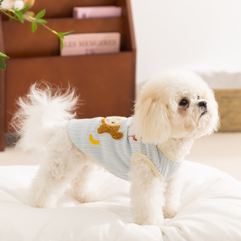 Cute Towel Dog Pattern Dog Vest Harness