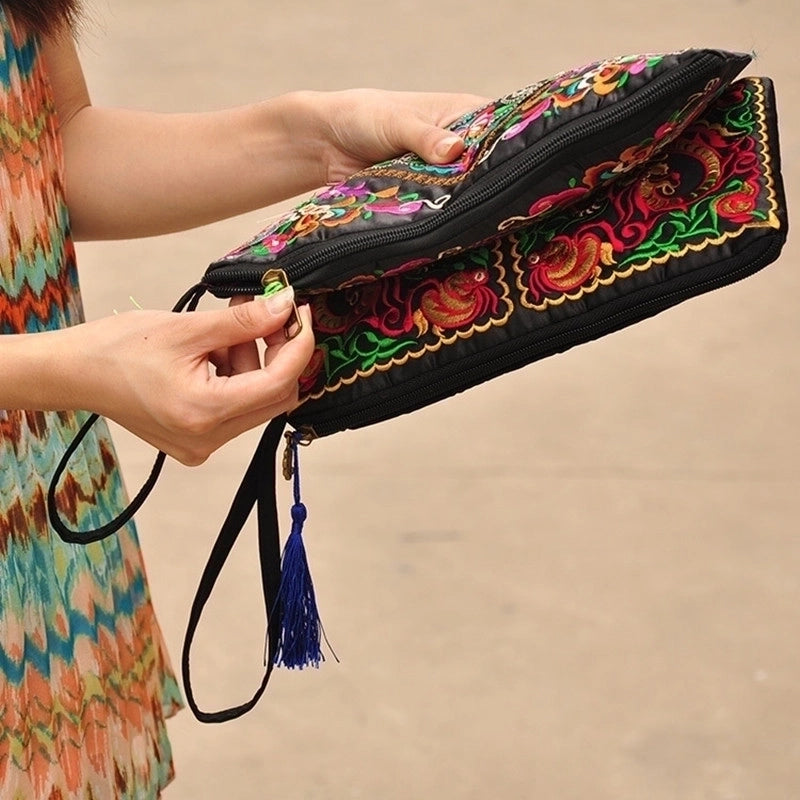 Women's All Seasons Cotton Ethnic Style Envelope Bag Clutch Bag