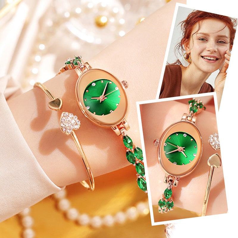 💥Hot Sale✨Womne's Colored Zircon Bracelet Watch
