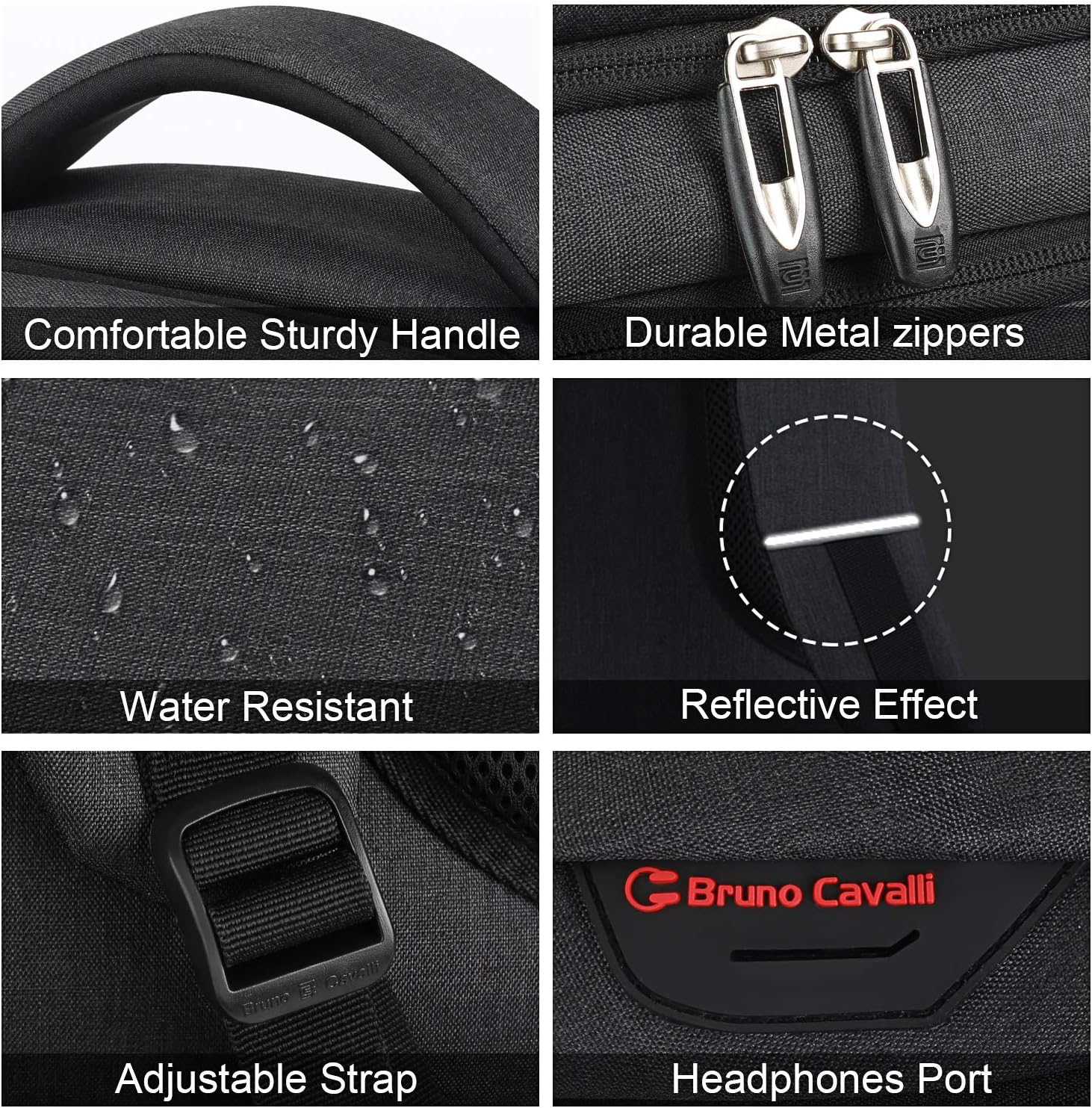Laptop Backpack,Business Travel Anti Theft Slim Durable Laptops Backpack with USB Charging Port,Water Resistant College Computer Bag for Women & Men Fits 15.6 Inch Laptop and Notebook - Black
