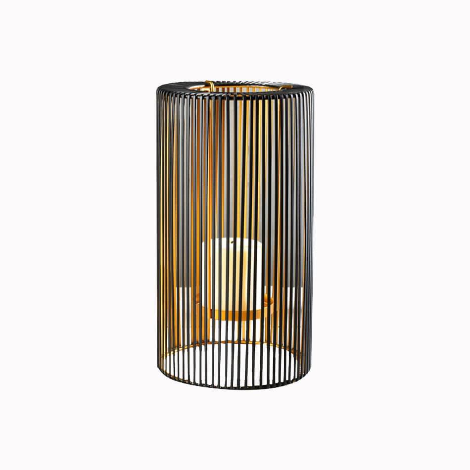 Lines Candle Holder Large - Black Gold