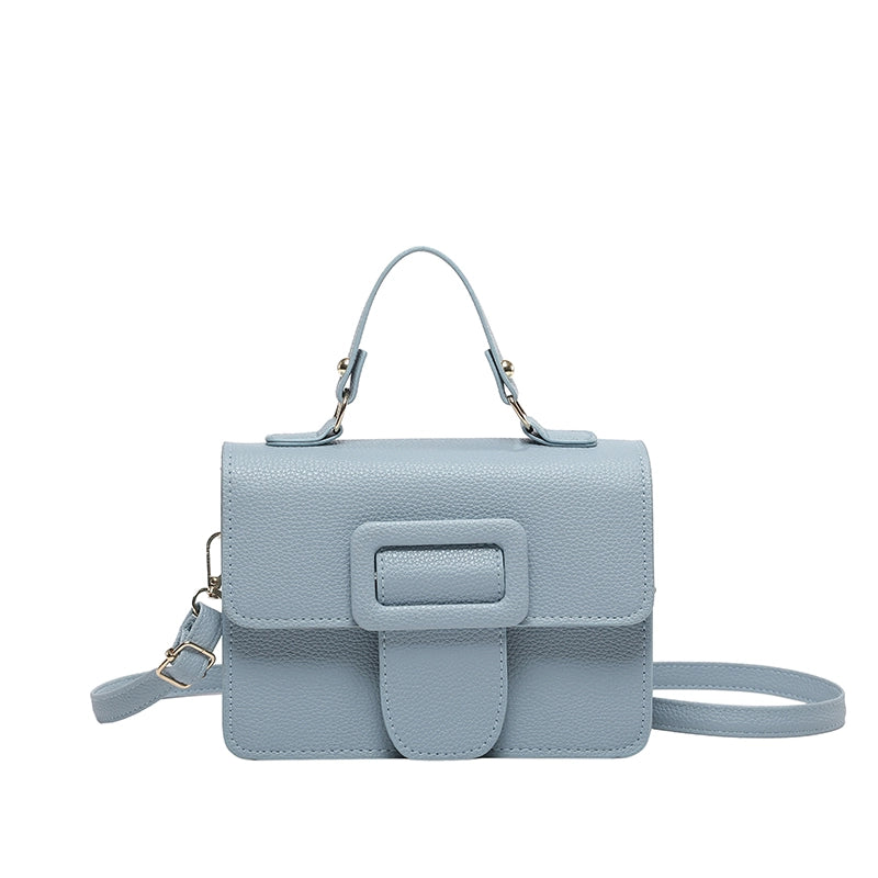 Women's Pu Leather Solid Color Basic Flip Cover Handbag