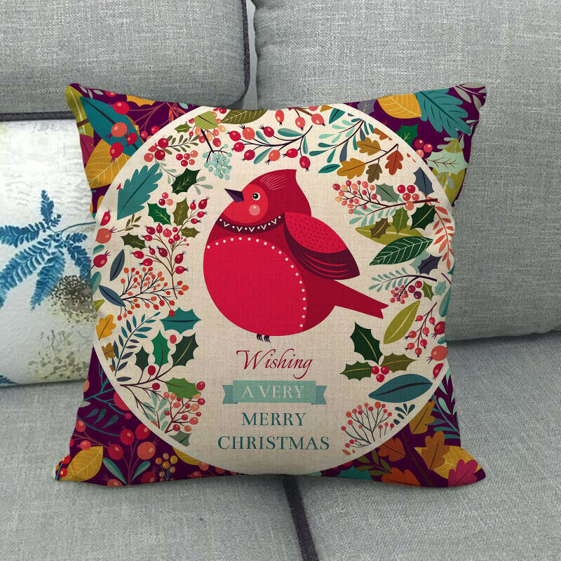 18 Cojines Merry Xmas Couch Throw Pillow Cover Case Home Sofa Decor Pillowslip