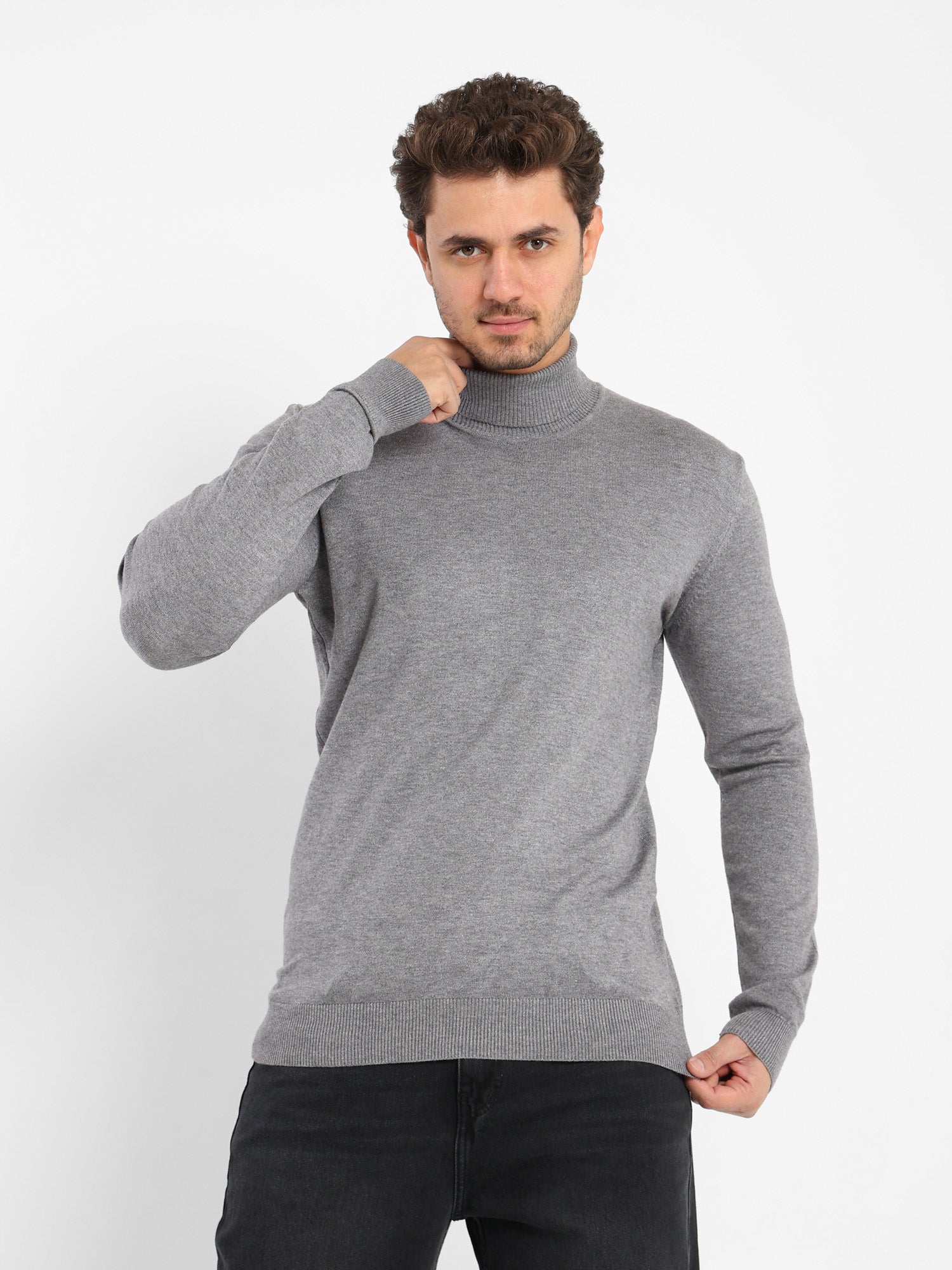 Basic Turtle Neck Solid Pullover