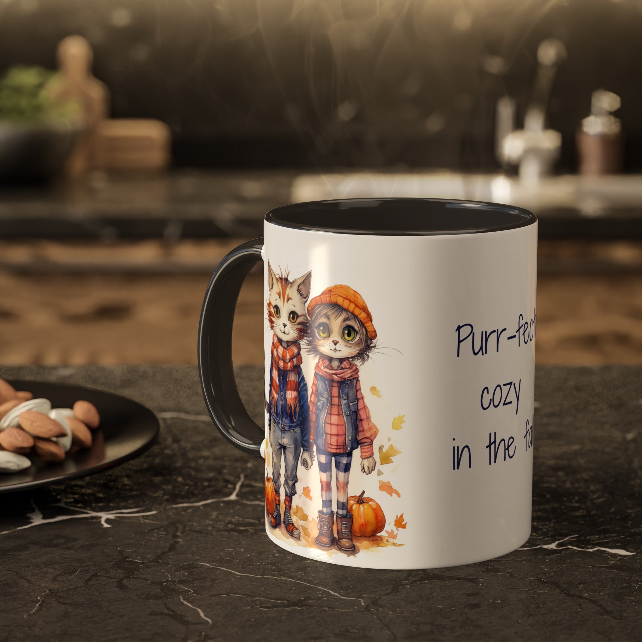 Finn & Olive Cozy Fall Kitties Mug