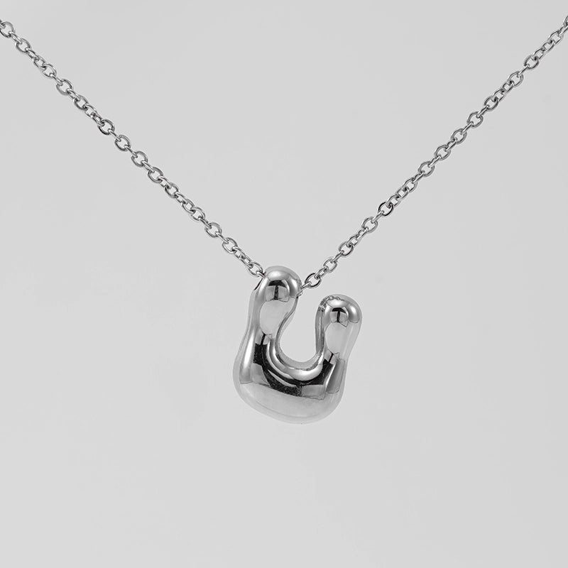 Basic Classic Style Letter 304 Stainless Steel 18K Gold Plated Plating Pendant Necklace