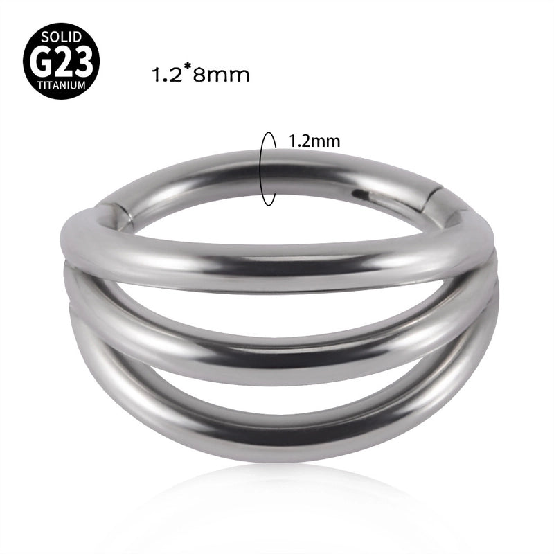 2 Pieces Nose Rings & Studs Fashion Moon Water Droplets G23 Titanium Stainless Steel Zircon Inlay Rhinestones Zircon