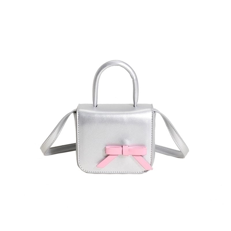 Women's Pu Leather Solid Color Cute Square Flip Cover Shoulder Bag