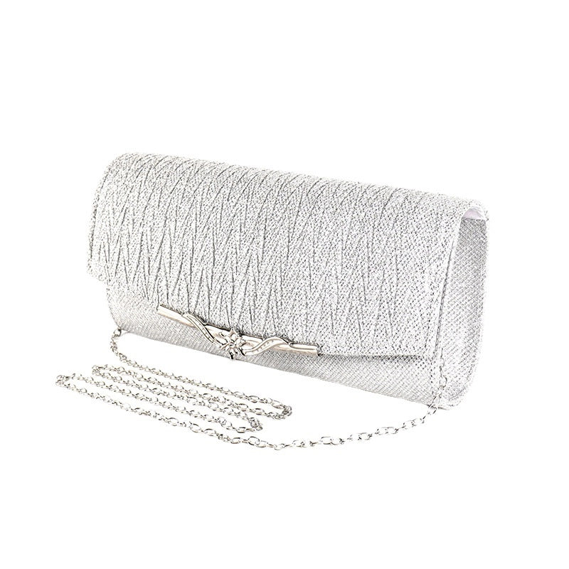 Gift Bag Chain Bag Women's Dinner Banquet Bag Women's Dinner Banquet Bag Solid Color Clamshell Wedding Banquet Bag