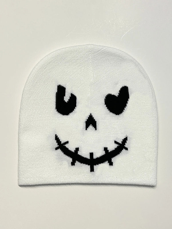 Unisex Commute Face Grimace Eaveless Beanie Hat