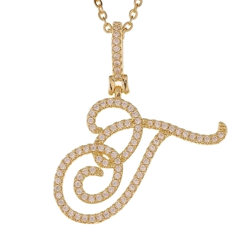 Zircon 26 English Letter Pendant Copper Necklace