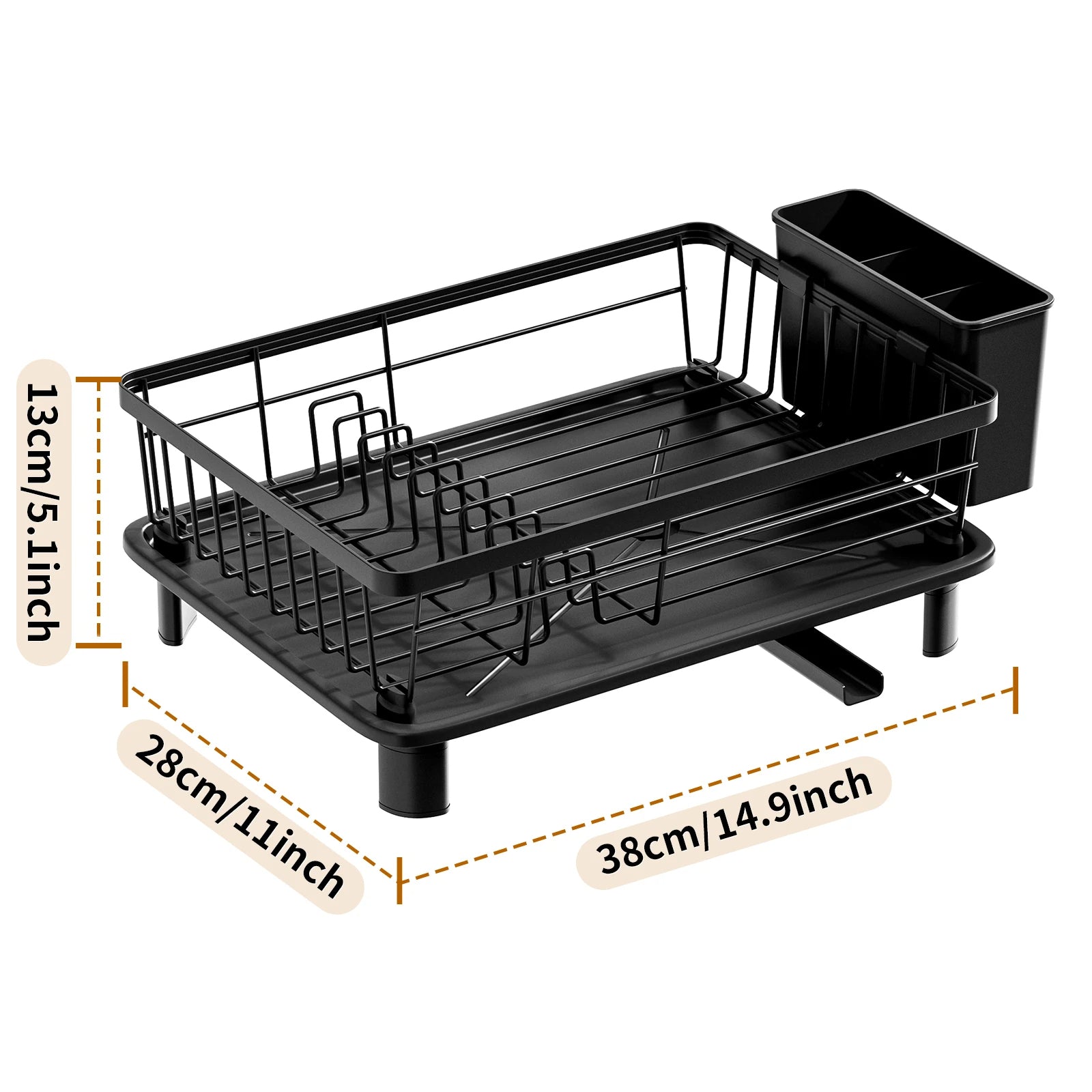 Dish Drying Rack. Multifunctional Space-Saving Dish Storage Rack. Kitchen Countertop Storage Rack