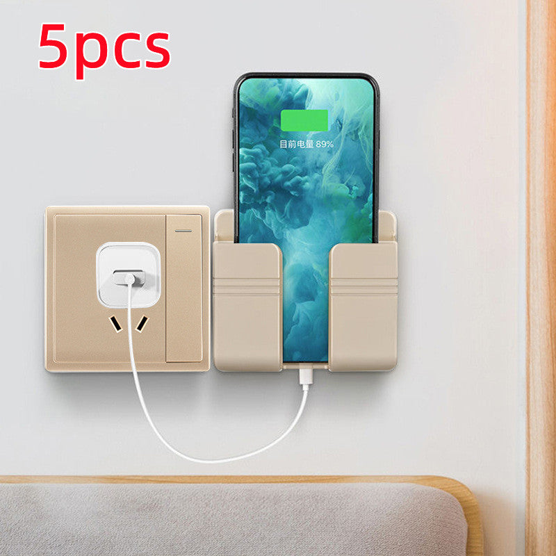 Cell phone charging station storage box hole-free