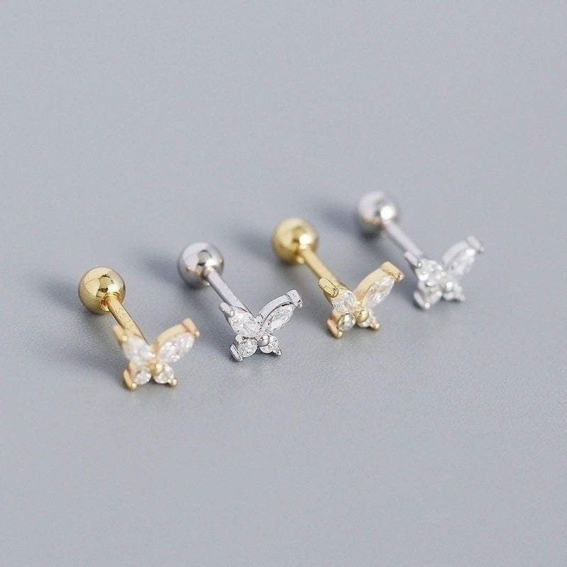 Minimalist Geometric Plating Gem Earrings Ear Studs