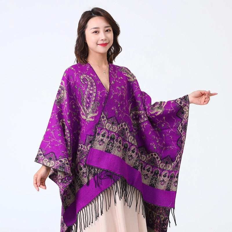 Women's Streetwear Cashew Nuts Imitation Cashmere Gradient Color Scarf