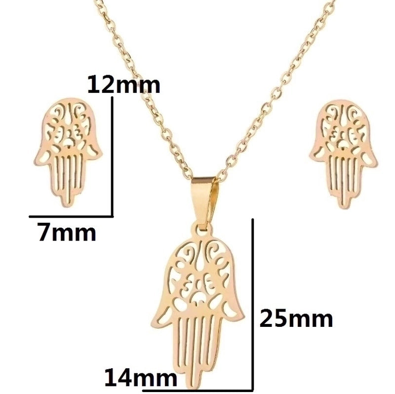 Minimalist Heart Shape Stainless Steel Plating Women's Earrings Necklace