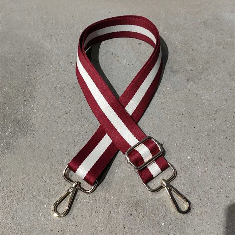 Purse Accessories Bag Strap New Striped Color Long Shoulder Strap Adjustable One Shoulder Crossbody Strap Anti-gravity Shoulder Strap
