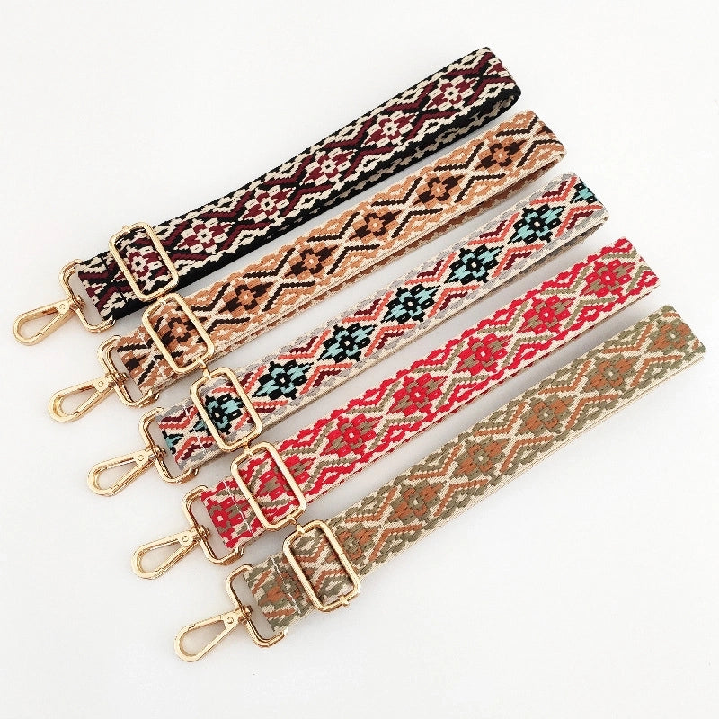 Polyester Cotton Geometric Bag Strap