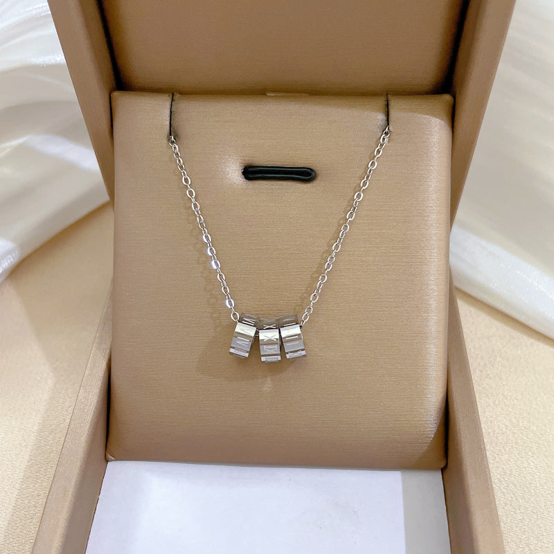 Fashion Geometric Titanium Steel Electroplating Necklaces