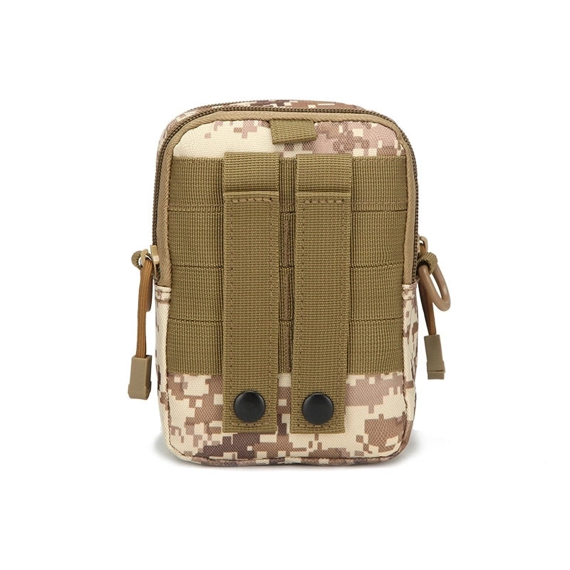 Men's Sports Solid Color Camouflage Oxford Cloth Running Waist Bags
