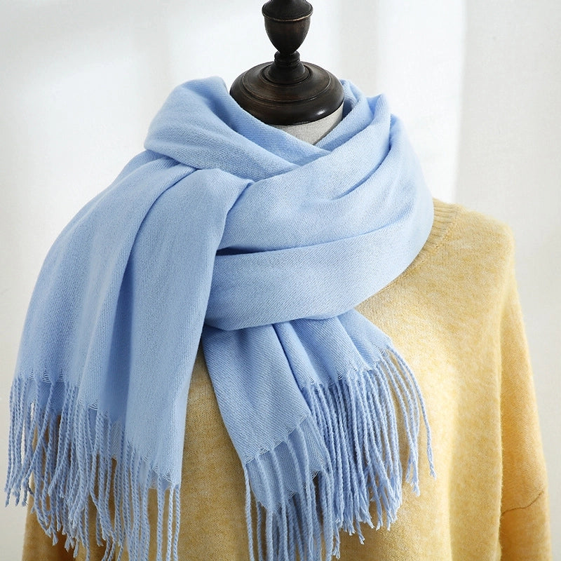Women's Minimalist Solid Color Imitation Cashmere Scarf