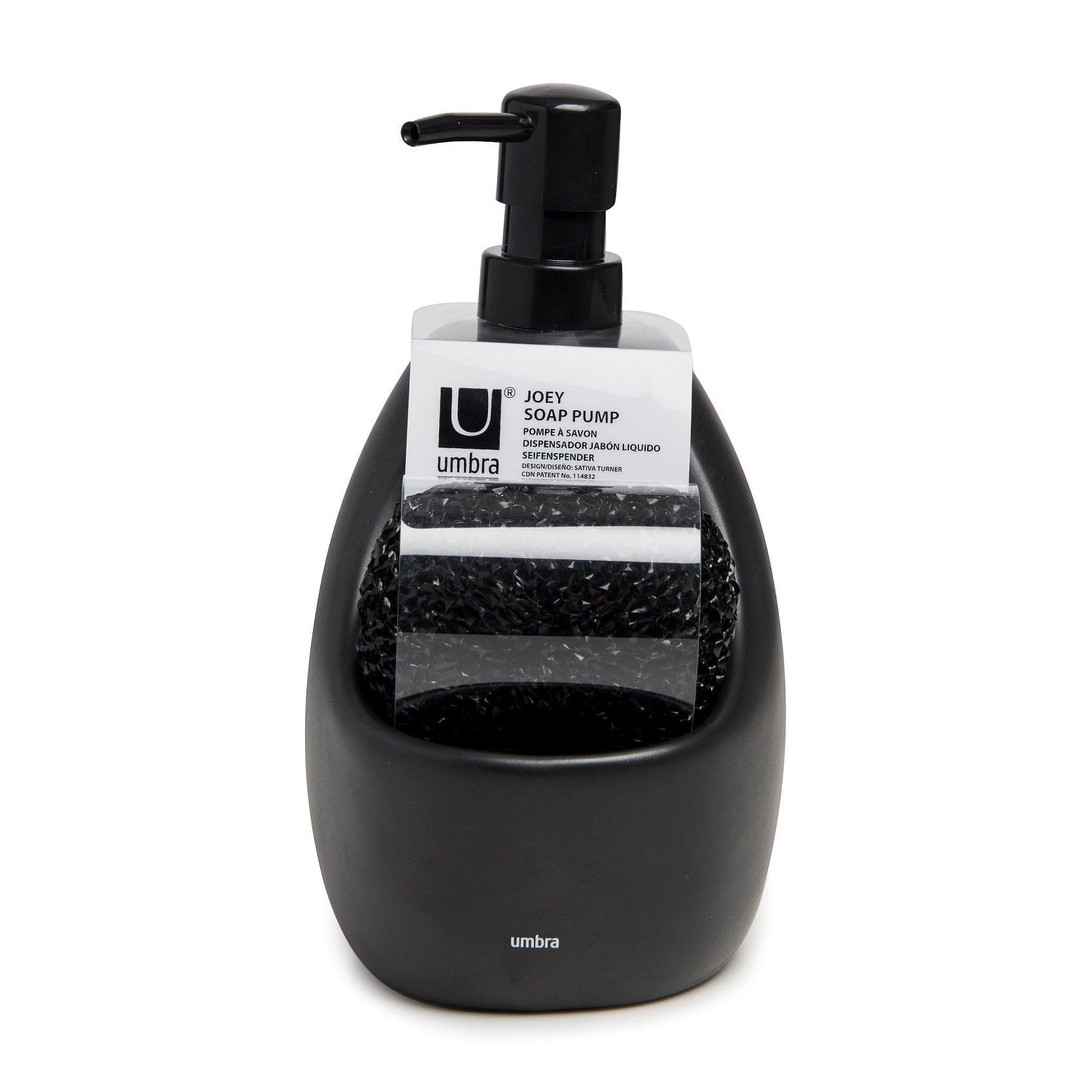 Joey Kitchen Soap Pump with Scrub - Black