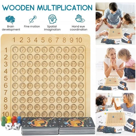 💥  Promotion- SAVE 48% OFF- Wooden Multiplication Board Game - BUY 2 GET EXTRA 10 % OFF & FREE SHIPPING!