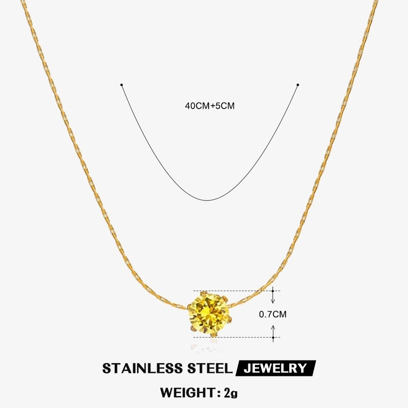 Elegant Geometric 304 Stainless Steel Plating Pendant Necklace