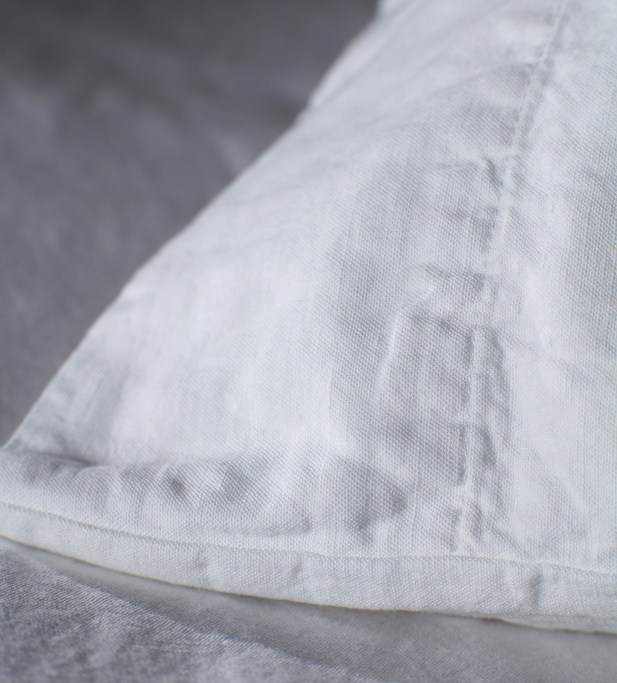 White Linen Blend Housewife Pillowcase