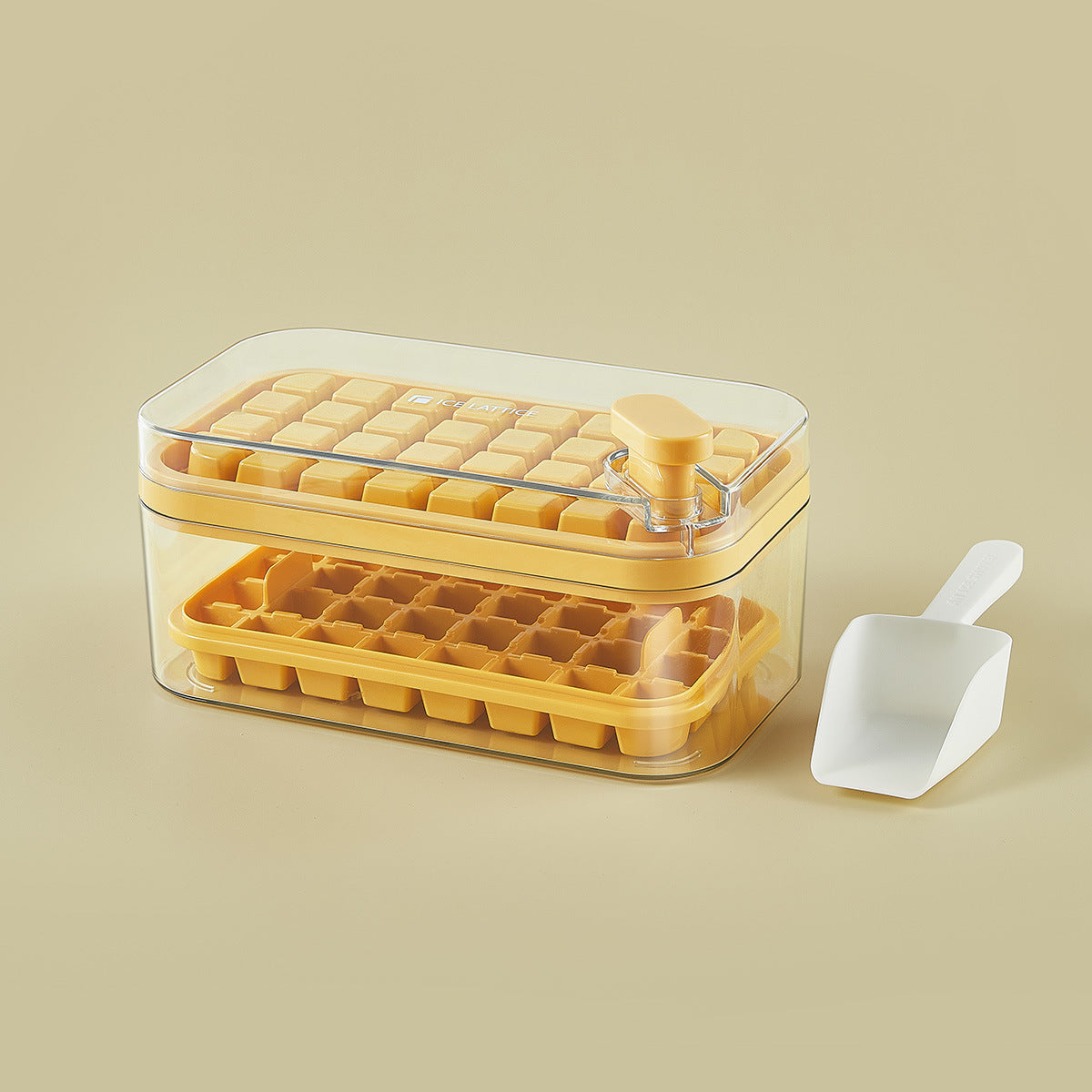 Food Grade Button Type Ice Mold and Ice Storage Box(Comes with an ice shovel)