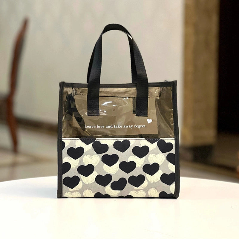 Translucent Portable Waterproof Cosmetic Bag Toiletry Bag Portable Cosmetic Bag Hand Bag For Women
