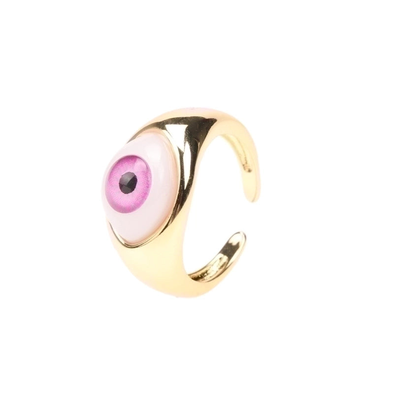 Plastic Copper Geometric No Inlaid Rings